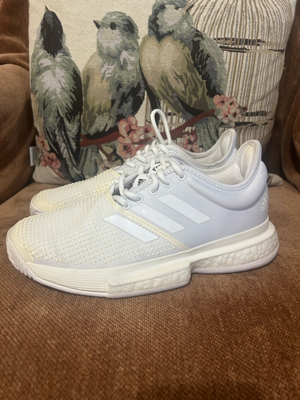 adidas White with Boost-Style Midsole Sz 7.5